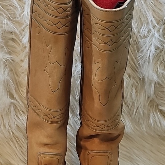 Frye 70s black label banana leather horse boots 8 women - Picture 10 of 10